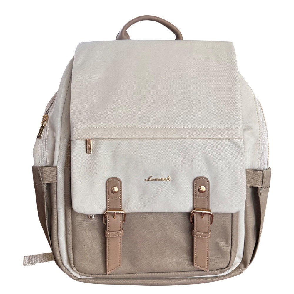 Lovevook Carry On Laptop Backpack Large Cream Tan Professional Travel School Bag